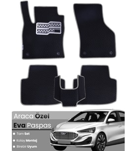 FORD FOCUS 5 (2024-2025) Uyumlu EVA Paspas Tam Set–Araca Özel,Su Geçirmez,Kolay Montaj