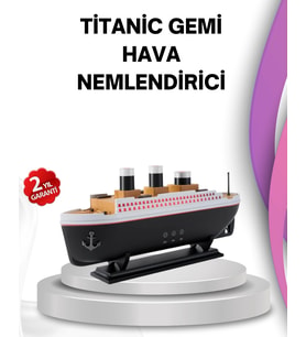 Sessiz Titanik Gemi Led Işıklı Aroma Difüzörü Oda Nemlendirici