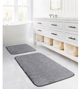 Koza Home Segura Peluş Gri Kaydırmaz Taban Banyo Paspası
