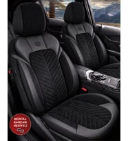 Hyundai Solaris Shine Siyah Tay Tüyü Oto Koltuk Kılıfı Tam Set-Kolay Montaj-Terletmez-Ortopedik 2011-2026