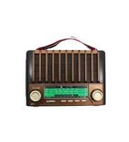Mey İthalat® Ktf-1428 Güneş Paneli Şarjlı Nostaljik Bluetooth Hoparlör – Fm/Am/Sw Radyo, Usb/Sd Des