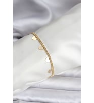 14K Gold Renk Kaplama Kalpli Model CM Kadın Bileklik 5886 - HPSBYI3005-3870