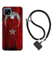 Realme C11 C21 C21Y C25Y C11 2021 Kılıf Boyun Askılı Silikon Şanlı Türk Bayrağı 2 1317
