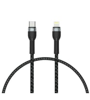 Zore Shira Serisi Type-c to Lightning PD Kablo 30 Cm (Siyah)