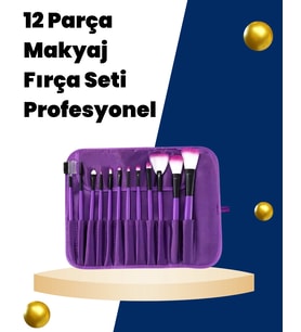 Profesyonel Makyaj Uygulamalarına Özel 12 Parça Kompakt Ve Hafif Makyaj Fırça Seti