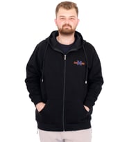 Mode XL Büyük Beden Erkek Kapüşonlu Fermuarlı Sweatshirt U25803 Siyah