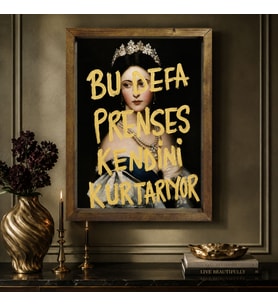 BK Gift Vintage Klasik Sanat Esprili Sözlü Masif Ahşap Çerçeveli Dekoratif Tablo - 2