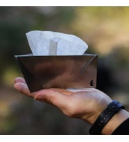Kamp Ayısı® CoffDripp™ V60 Filtre Kahve Demlik: Katlanabilir Paslanmaz Çelik Kah (Gri)