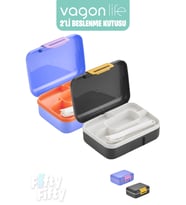 Vagonlife 2’li Beslenme Kutusu  ( Seçtiğiniz Renkte 2 Adet Gönderilir ) (Siyah-Sarı)