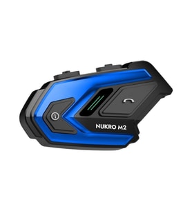 Nukrotech Nukro M2 Bluetooth İnterkom Seti - Mavi (2 Kişi Bağlantılı ve Müzik Pa