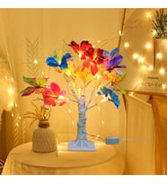 Led Işıklı Çiçek Masa Lambası, Renkli, 35x35