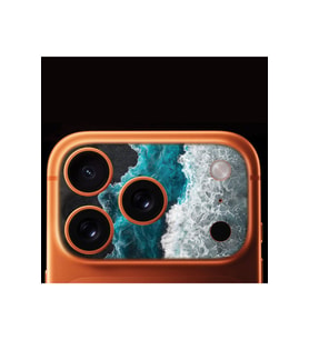 iPhone 17 Pro Tam Kaplayan Kamera Çerçeve Koruyucu Desenli Baskılı - OCEAN
