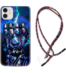 Apple iPhone 11 12 13 Mini Kılıf Boyun Asklı Rasta Silikon Thunder Play 1760