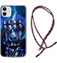 Apple iPhone 11 12 13 Mini Kılıf Boyun Asklı Rasta Silikon Thunder Play 1760