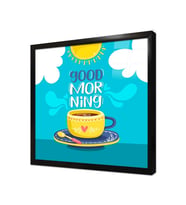 Tablosan Günaydın Good Morning Çerçeveli Cam Tablo