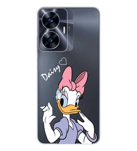 Realme C55 Uyumlu Ördek Desenli Şeffaf Telefon Kılıfı