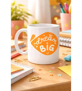 Northcity Dream Big Yazılı Porselen Kupa - Motivasyon Temalı Kahve & Çay İçimliği