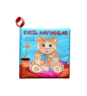 Tox Evcil Hayvanlar Sessiz Kumaş Kitap T110 - Bez Kitap , Eğitici Oyuncak , Yumuşak ve Hışırtılı