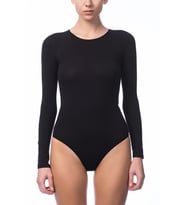 3 Adet Nbb Bayan Bisiklet Yaka Uzun Kollu Çıtçıtlı Body 2946 (Siyah)
