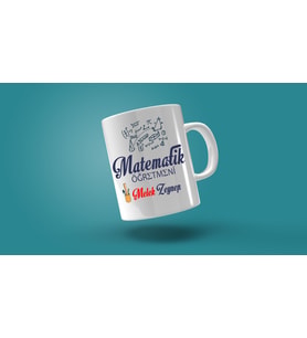 Öğretmenler Günü Matematik Öğretmen Kupa Bardak Tasarımı