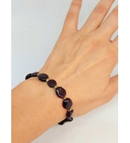 Lal (Granat) (Garnet) Taşı Tasarım Bileklik (47100)
