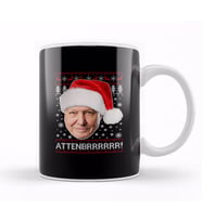 Attenbrrrrrr David Attenborough Christmas Knit Kupa Bardak Porselen