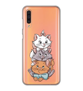 Samsung Galaxy A70 Uyumlu Marie Kedi Tasarımlı Şeffaf Telefon Kılıfı