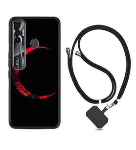 Tecno Spark 6 6 Go 8C 8 Pro 7 7 Pro Kılıf Boyun Askılı Silikon Red Moons 1747