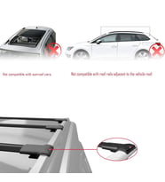 Volkswagen Caddy 2015-2019 Arası ile uyumlu FLY Model Ara Atkı Tavan Barı SİYAH 3 ADET BAR