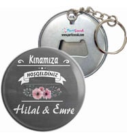 Kına Nişan Düğün Nikah Anahtarlık Açacak 24 Adet