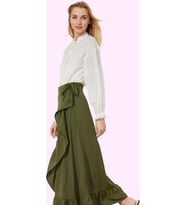 Kadın Yazlık Maxi Etek Dokuma Kumaş Anvelop Sarong Kesim Renk Günlük Kullanım Modern Tasarım