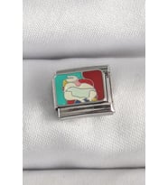 316L Çelik Gümüş Renk Renkli Portre Model Nomination Charm - TJ-BC1387