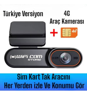Sim Kart Destekli Araç Kamerası GPS Ve Konum Özelliği