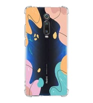Xiaomi Redmi K20 Pro Köşe Korumalı Antişok Kapak Karışık Renkler Tasarımlı Şeffaf Silikon Kılıf