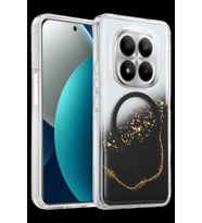 Onegif Redmi Note 15 Pro 5G Lotus Simli Magsafe Kapak - Siyah