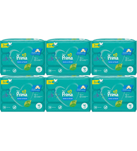 Prima Islak Havlu Mendil Temiz ve Ferah (Bitki Bazlı) 18 Li Set (6PK*3) 936 Yaprak