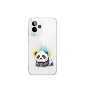 General Mobile GM 24 Pro ile Uyumlu Splash Panda Tasarımlı Şeffaf Silikon Kılıf