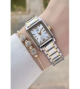 Casio CSISTE180 Gold Gümüş Renk Hediye Paketli Kadın Kol Saati