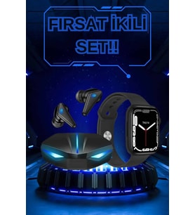 Northcity Akıllı Saat ve Kablosuz Kulaklık Seti - Bluetooth Bağlantılı, 105 dB Ses Kalitesi, IPX5 Su Direnci, Sağlık Takibi
