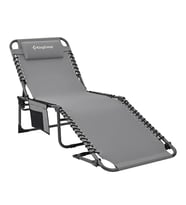 KingCamp Berlin Classic Comfort Lounge 5 Kademeli Katlanır Şezlong Grey (Siyah-Gri)