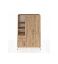 Hyperion Gardrop 5 Raflı 2 Çekmeceli Tek Askılı 132x44x195 Çam-Çam