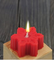 BK Gift Kırmızı Kar Tanesi Mum, Sevgiliye Hediye, Arkadaşa Hediye, Kokulu Mum, Ev Hediyesi