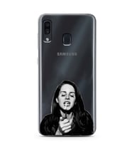 Samsung Galaxy A20/A30 Uyumlu Lana Del Rey Desenli Şeffaf Telefon Kılıfı