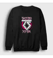 Presmono Unisex Siyah Logo Twisted Sister Sweatshirt 179893tt