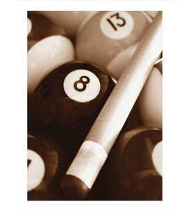 Bilardo Topları Tasarım Ahşap Tablo