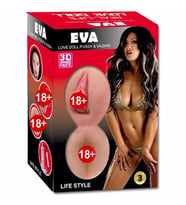 Eva Saçlı ve Titreşimli Realistik Vajinalı Şişme Manken