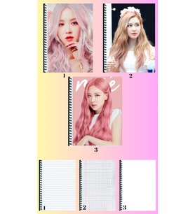 A4 defter 3 adet çizgili + kareli + çizgisiz büyük boy 21*29 cm süper set