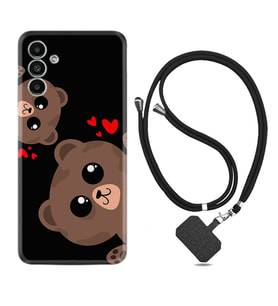 Samsung A23 A31 A32 A50 A51 A52 A53 A70 Kılıf Boyun Askılı Silikon Love Animals 1780