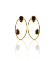 Kadir Jewellery 22 Ayar Altın Kaplama Geometrik Küpe -El İşçiliği Ve Hipoalerjenik Küpe