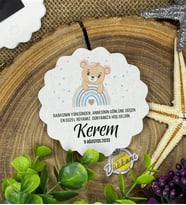 6cm Özel Baskılı Magnet Uv Baskılı - Mavi Sevimli Ayıcık